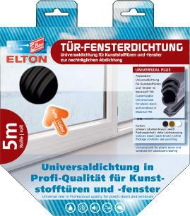 Renovierungsdichtung UNIVERSAL Plus DIY Länge 5 m Breite 8 mm zum Einziehen TPE blank schwarz ELLEN – Ansicht 3