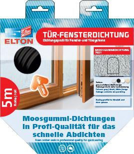 Türanschlagdichtung 7011 DIY Länge 5 m zum Einstecken EPDM blank grau ELLEN – Ansicht 3