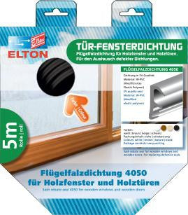 Flügelfalzdichtung 4050 DIY Länge 5 m zum Einfräsen PVC blank weiß ELLEN – Ansicht 3
