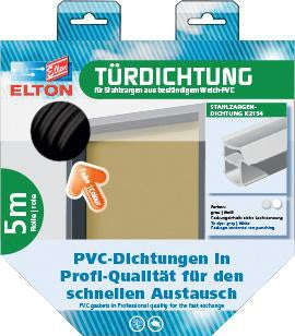 Türanschlagdichtung K2154 DIY Länge 5 m zum Einstecken W-PVC blank weiß ELLEN – Ansicht 3