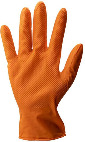 Einweghandschuhe Grip Orange Größe 10 orange Nitril EN 388 EN 374 PSA-Kategorie III 50 Stück / Box STRONGHAND – Ansicht 4
