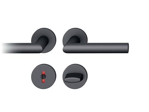 Rosettengarnitur 12 1076 Aluminium 0810 rund WC-R DIN links / rechts FSB