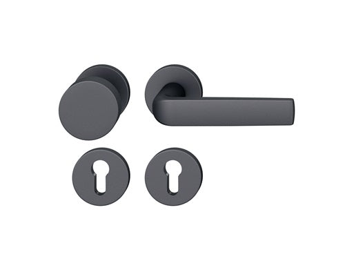 Rosettengarnitur 12 1267 Aluminium 0810 rund PZ DIN links / rechts 0829 FSB
