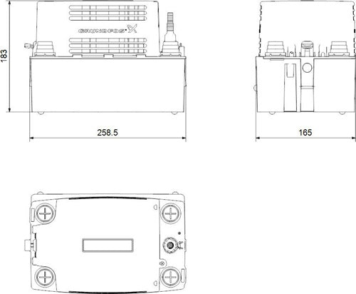 GRUNDFOS Kondensathebeanlage CONLIFT1 230V 0075kW 2m Kabel – Ansicht 3