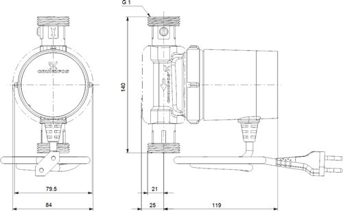 GRUNDFOS Zirkulationspumpe COMFORT 15-14 BX DACH – Ansicht 3