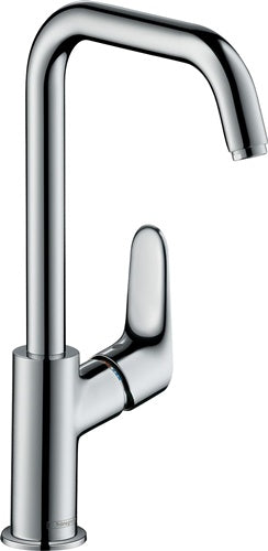 HG Einhebel-Waschtischmischer FOCUS 240 m Zugstangen-Ablaufgarnitur 1 1/4Zoll ch HANSGROHE