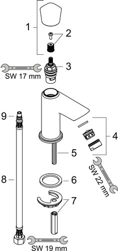 HG Standventil 70 LOGIS DN 15 chrom HANSGROHE – Ansicht 3