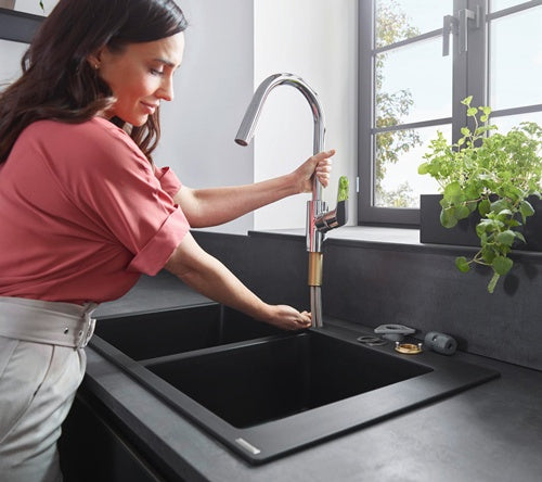 HG Einhebel-Spültischmischer FOCUS 240 mit Ausziehbrause chrom HANSGROHE – Ansicht 3
