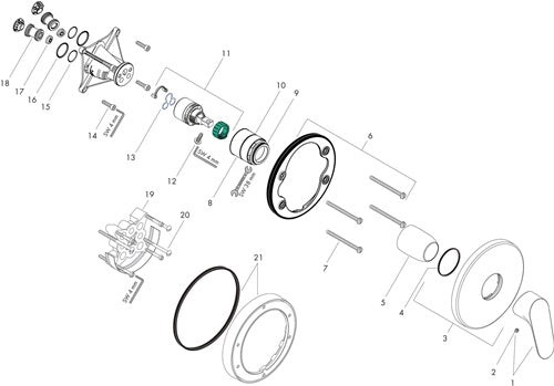 HG Fertigmontageset FOCUS für Unterputz Brausemischer chrom HANSGROHE – Ansicht 4