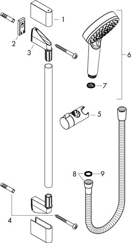 HG Brauseset CROMETTA VARIO Bsta Unica´Croma 650mm EcoS gr 6 l/m we/ HANSGROHE – Ansicht 4