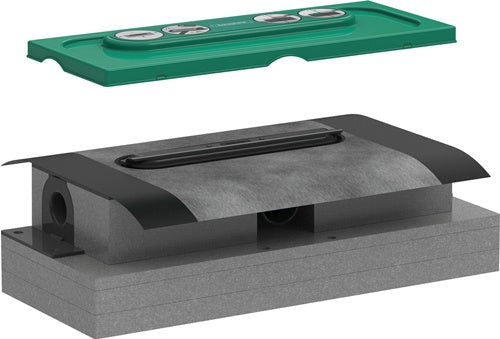 HG Grundkörper uBox universal für Duschrinnen Ablaufgehäuse flach