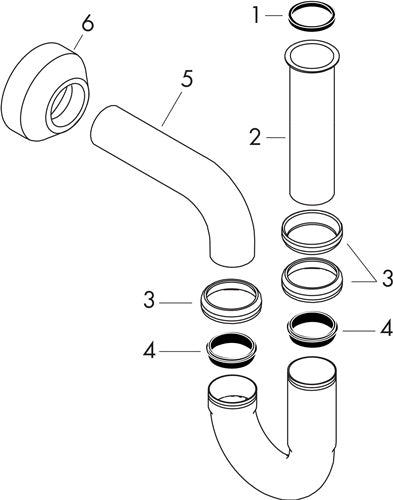 HG Röhrensiphon installationsfreundlich chrom HANSGROHE – Ansicht 3