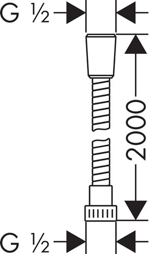 HG Brauseschlauch METAFLEX 2000mm chrom HANSGROHE – Ansicht 4