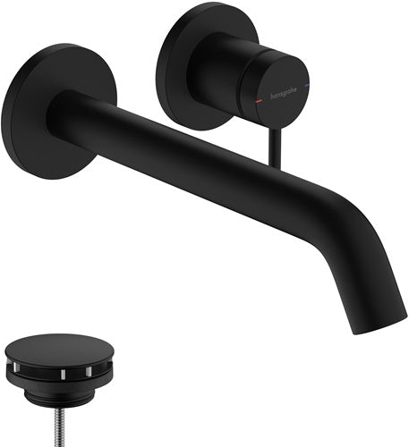 HG Einhebel-Waschtischmischer Tecturis S UP f Wd-mon Ausladung 225mm mattschwarz – Ansicht 3