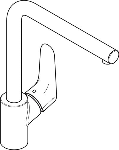 HG Einhebel-Spültischmischer FOCUS 280 mit Schwenkauslauf chrom HANSGROHE – Ansicht 3
