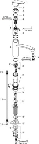 HG Einhebel-Spültischmischer 160 LOGIS DN 15 für Vorfenstermontage chrom HANSGROHE – Ansicht 4