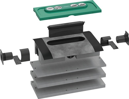 HG Grundkörper uBox universal für Duschrinnen Ablaufgehäuse Standard