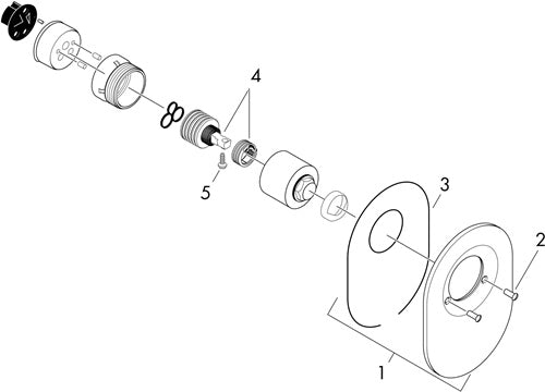 HG Umrüstset Brausemischer Unterputz chrom HANSGROHE