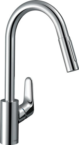 HG Einhebel-Spültischmischer FOCUS 240 mit Ausziehbrause chrom HANSGROHE