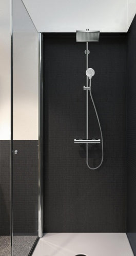 HG Showerpipe CROMETTA E 240 1JET DN 15 EcoSmart 9 l/min chrom HANSGROHE – Ansicht 3