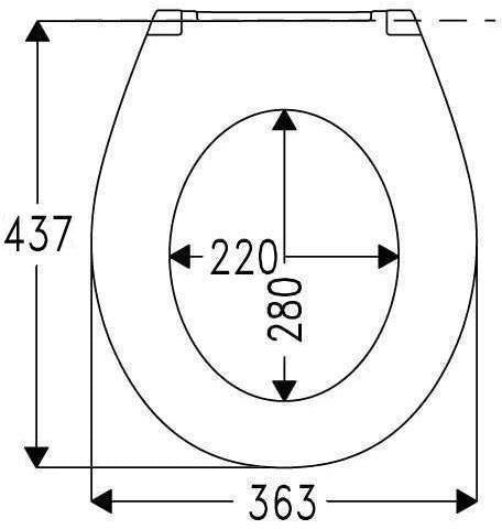 HARO WC-Sitz Lago weiß Bügelscharnier Edelstahl B0302Y