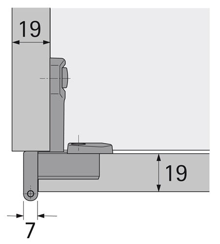 Grundscharnier Selekta Pro 2000 vorliegendhalb vorliegend Auflage 55mm vern – Ansicht 3