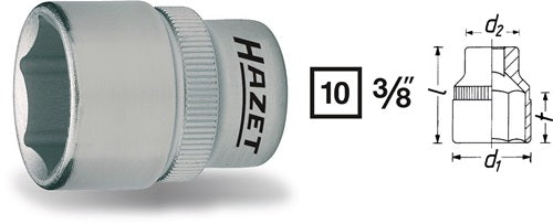 Steckschlüsseleinsatz 880 3/8 ? 6-kant Schlüsselweiße 14 mm Länge 295 mm HAZET – Ansicht 3