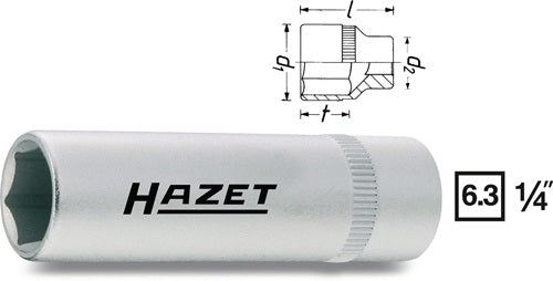Steckschlüsseleinsatz 850LG 1/4 ? 6-kant Schlüsselweiße 9 mm Länge 50 mm HAZET – Ansicht 4