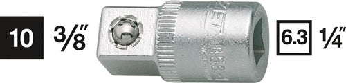 Vergrößerungsstück 858-1 Antrieb 1/4 ? Abtrieb 3/8 ? Länge 265 mm HAZET – Ansicht 4