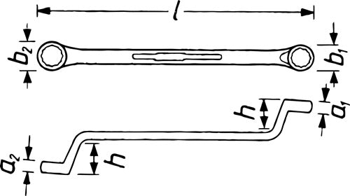 Doppelringschlüssel 630 17 x 19 mm 265 mm HAZET – Ansicht 6