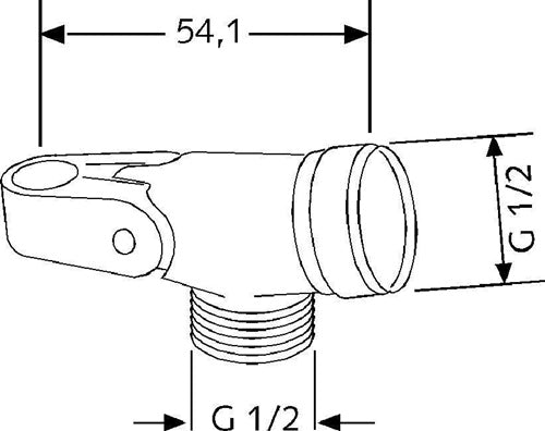 KLUDI Brausehalter G 1/2Zoll m Gelenkstück chr KLUDI – Ansicht 3
