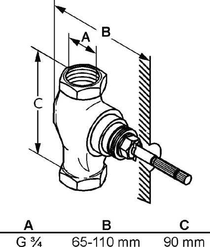 Kludi Unterputzventil Baus 1 - Vormontage DN 20 G-anschl G 3/ KLUDI – Ansicht 3