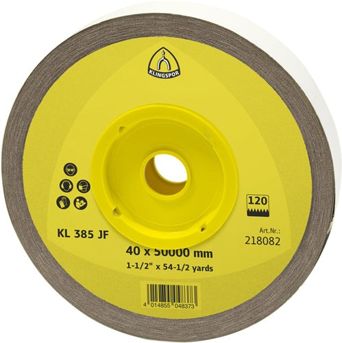 Schleifgeweberolle KL 385 JF 50 mm Körnung 40 für Metall Korund KLINGSPOR