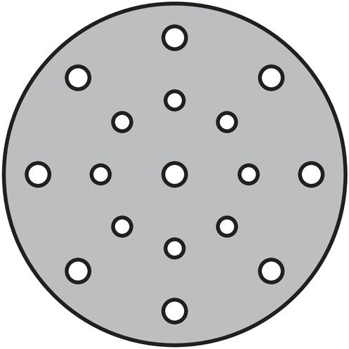 Haftschleifscheibe PS 22 K GLS 51 150 mm Körnung 40 für Holz / Metall Korund Lochanzahl 8 + 8 + 1 KLINGSPOR – Ansicht 4