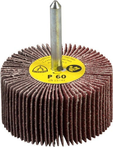 Fächerschleifür KM 613 Ø40xH20mm Körnung 100 Korund Schaft-Ø 6 mm KLINGSPOR - VPE: 10