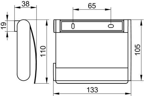 Keuco Toilettenpapierhalter PLAN mit Deckel vc KEUCO – Ansicht 3