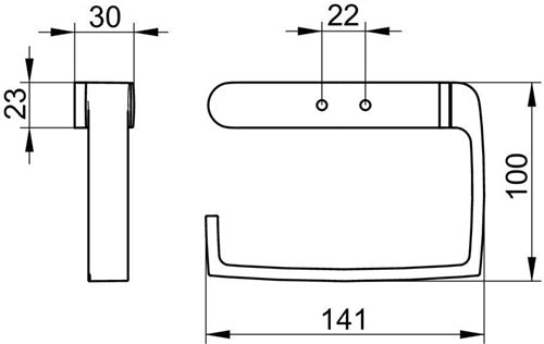 Keuco Toilettenpapierhalter ELEGANCE offen vc KEUCO – Ansicht 3