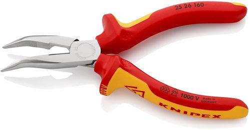 Flachrundzange Länge 160 mm 40° gewinkelt VDE Mehrkomponenten-Hüllen KNIPEX – Ansicht 4