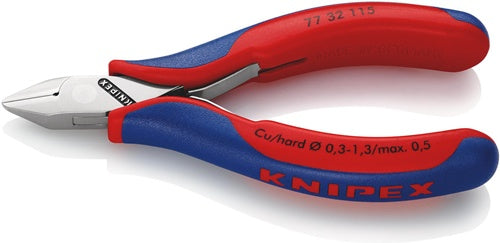 Elektronik-Seitenschneider Länge 115 mm Form 3 Facette ja klein Mehrkomponenten-Hüllen spiegelpoliert KNIPEX