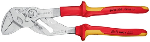 Zangenschlüssel Länge 250 mm Spannweiße 46 mm verchromt Mehrkomponenten-Hüllen VDE KNIPEX – Ansicht 4