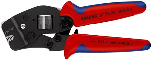 Crimpzange Gesamtlänge 190 mm 008 - 100 (AWG 28 - 7) mm² brüniert Mehrkomponenten-Hüllen KNIPEX