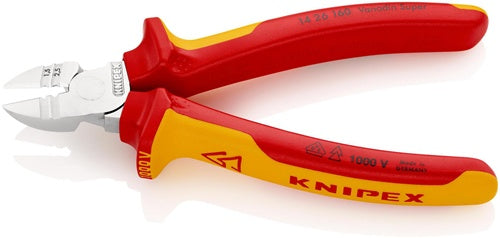 Abisolierseitenschneider Länge 160 mm VDE Mehrkomponenten-Hüllen KNIPEX – Ansicht 4