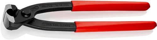 Ohrklemmenzange Gesamtlänge 220 mm Kopf schwarz atramentiert Kunststoff-Überzug KNIPEX