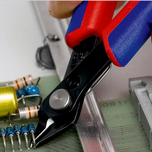 Elektronik-Seitenschneider Super-Knips® Länge 125 mm Form 6 Facette nein Spezialwerkzeugstahl brüniert KNIPEX – Ansicht 3