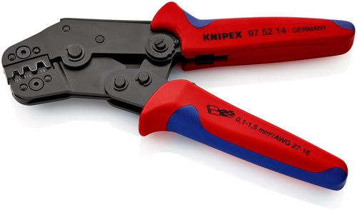 Crimpzange kurze Bauform Länge 195 mm 01 - 15 (AWG 27 - 16) mm² KNIPEX – Ansicht 3