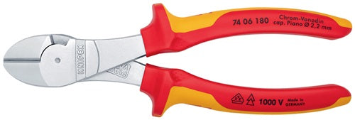 Kraftseitenschneider Länge 180 mm VDE Form 0 Mehrkomponenten-Hüllen KNIPEX – Ansicht 4