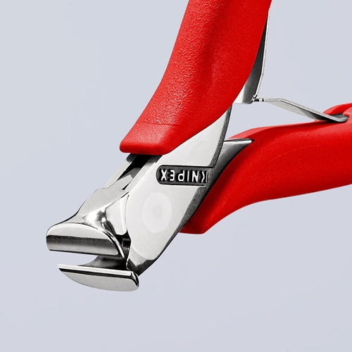 Elektronik-Vornschneider Länge 115 mm Form 1 Facette nein spiegelpoliert Kunststoffüberzug KNIPEX – Ansicht 5