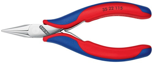 Elektronik-Greifzange Gesamtlänge 115 mm flachrunde Backen Form 2 Mehrkomponenten-Hüllen KNIPEX – Ansicht 3