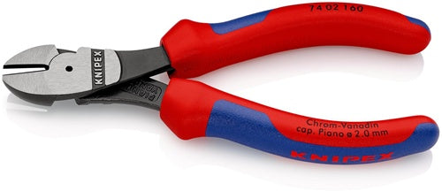 Kraftseitenschneider Länge 160 mm poliert Form 0 Mehrkomponenten-Hüllen KNIPEX – Ansicht 5