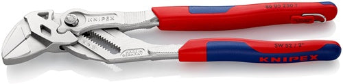 Zangenschlüssel Länge 250 mm Spannweiße 52 mm verchromt Mehrkomponenten-Hüllen mit Befestigungsöse KNIPEX